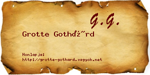 Grotte Gothárd névjegykártya